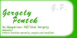 gergely pentek business card